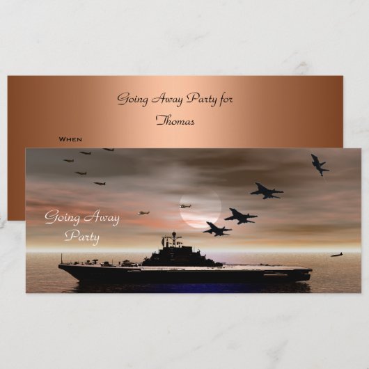 Invitation à une fête d'adieu (Devant / Derrière)