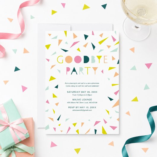Invitation à une fête d'adieu