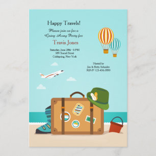 Invitation à une fête d'adieu Bon voyage