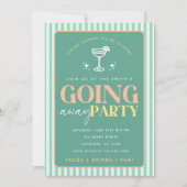 Invitation à une fête d'adieu moderne (Devant)