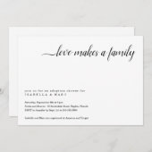 Invitation à une fête d'adoption (pour bébé ou tou (Devant / Derrière)