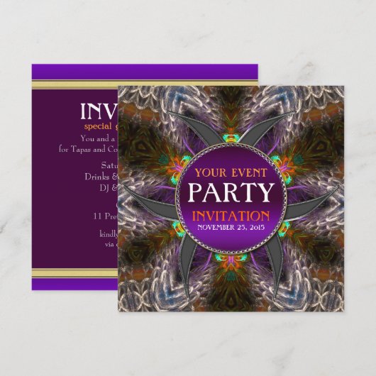 Invitation à une fête d'adultes (Devant / Derrière)