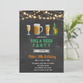 Invitation à une fête d'adultes bière et barbecue (Debout devant)
