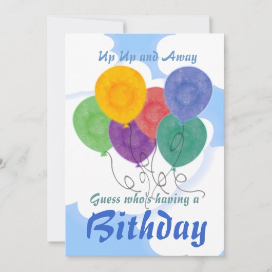 Invitation à une fête d'anniversaire (Devant)