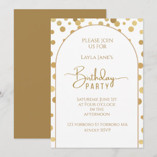 Invitation à une fête d'anniversaire