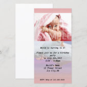 invitation à une fête d'anniversaire (Devant / Derrière)