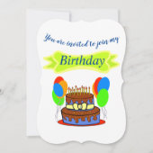 Invitation à une fête d'anniversaire (Devant)