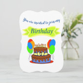 Invitation à une fête d'anniversaire (Debout devant)