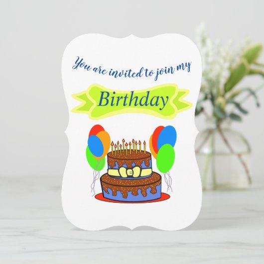 Invitation à une fête d'anniversaire (Debout devant)