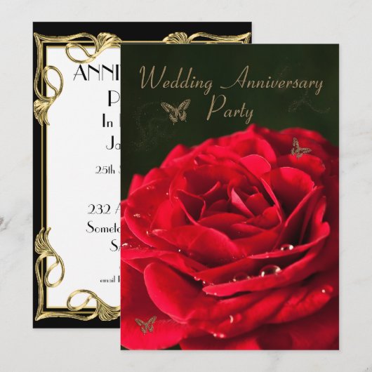 Invitation à une fête d'anniversaire (Devant / Derrière)