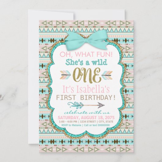 Invitation à une fête d'anniversaire (Devant)