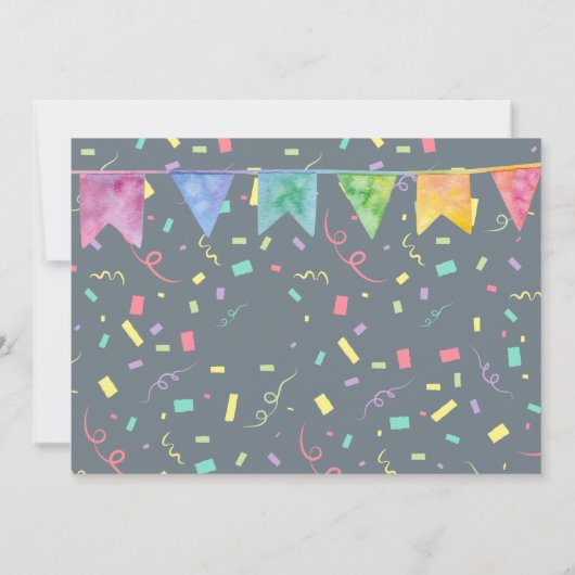 Invitation à une fête d'anniversaire (Dos)