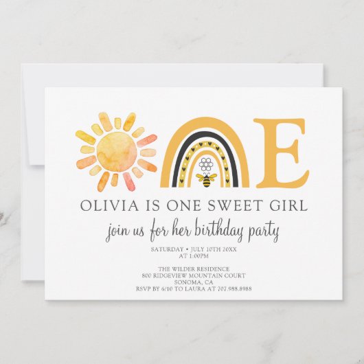 Invitation à une fête d'anniversaire (Devant)