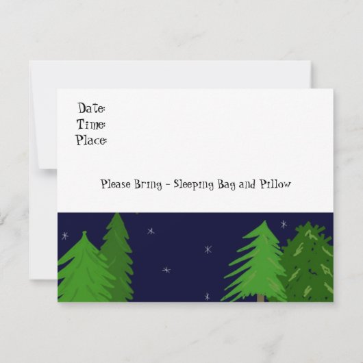 Invitation à une fête d'anniversaire (Dos)