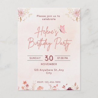 Invitation à une fête d'anniversaire