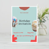 Invitation à une fête d'anniversaire (Debout devant)