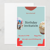 Invitation à une fête d'anniversaire (Devant / Derrière)