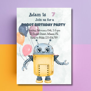 Invitation à une fête d'anniversaire