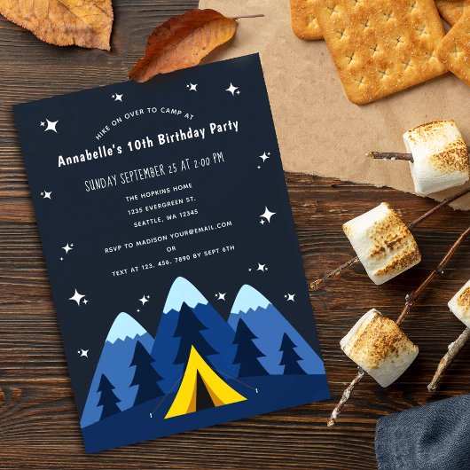 Invitation à une fête d'anniversaire