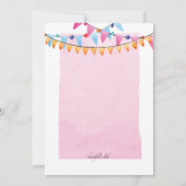 Invitation à une fête d'anniversaire (Dos)