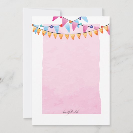 Invitation à une fête d'anniversaire (Dos)