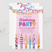 Invitation à une fête d'anniversaire (Devant / Derrière)