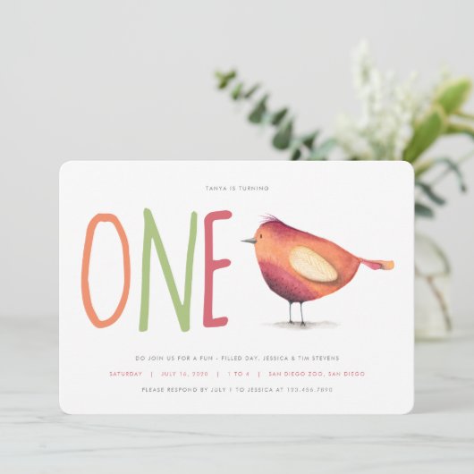 Invitation à une fête d'anniversaire (Debout devant)