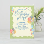 Invitation à une fête d'anniversaire  (Debout devant)