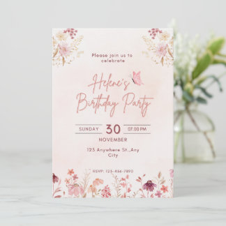 Invitation à une fête d'anniversaire