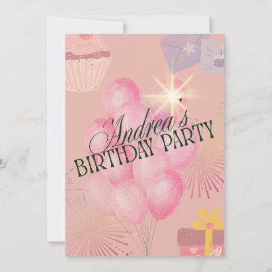 Invitation à une fête d'anniversaire (Dos)