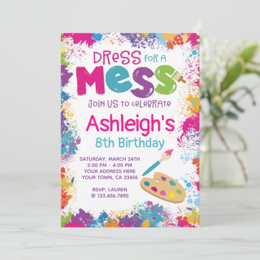 Invitation à une fête d'anniversaire (Debout devant)