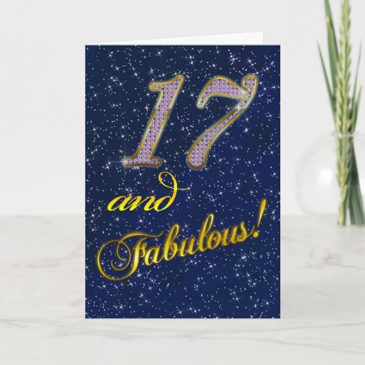 Invitation à une fête d'anniversaire 17 ans (Devant)