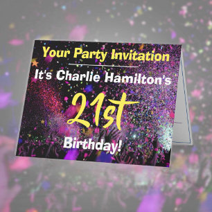 Invitation à une fête d'anniversaire 21 ans
