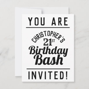 Invitation à une fête d'anniversaire 21 ans