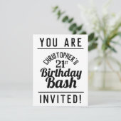 Invitation à une fête d'anniversaire 21 ans (Debout devant)