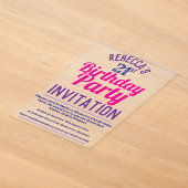 Invitation à une fête d'anniversaire 21 ans (Poser)