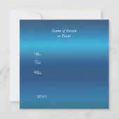 Invitation à une fête d'anniversaire 21 ans Bleue (Dos)
