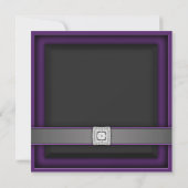 Invitation à une fête d'anniversaire 21 ans violet (Dos)