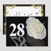 Invitation à une fête d'anniversaire 28 ans (Devant / Derrière)