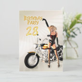 Invitation à une fête d'anniversaire 28 ans (Debout devant)