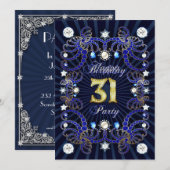 Invitation à une fête d'anniversaire 31 ans avec d (Devant / Derrière)