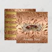 Invitation à une fête d'anniversaire 40 ans Feuill (Devant / Derrière)