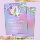 Invitation à une fête d'anniversaire 4 ans Paillet