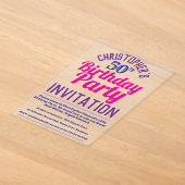 Invitation à une fête d'anniversaire 50 ans (Poser)