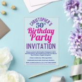 Invitation à une fête d'anniversaire 50 ans (Insitu (Mariage))