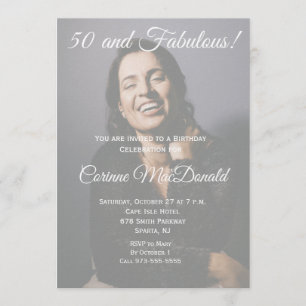 Invitation à une fête d'anniversaire : 50 ans et f