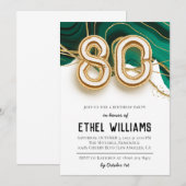 Invitation à une fête d'anniversaire 80 ans (Devant / Derrière)
