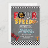 Invitation à une fête d'anniversaire à 4 vitesses (Devant / Derrière)