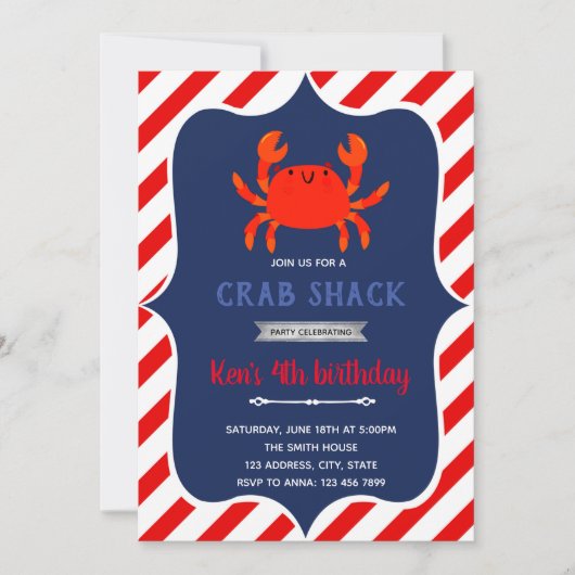 Invitation à une fête d'anniversaire à la cabane d (Devant)