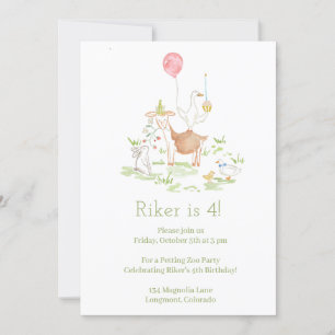 Invitation à une fête d'anniversaire à la ferme av